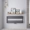 Ponza - Anthracite Hydronic Designer Towel Warmer - 19.75" x 47.25"