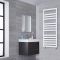 Ponza - White Hydronic Designer Towel Warmer - 47.25" x 19.75"