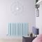 Sloane - Mint Green Double Flat Panel Horizontal Designer Radiator - 25" x 39.5"
