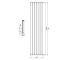 Revive - White Vertical Single-Panel Designer Radiator - 63" x 14"