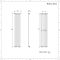 Revive - White Vertical Single-Panel Designer Radiator - 63" x 14"