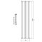 Revive - Anthracite Vertical Single-Panel Designer Radiator - 63" x 14"