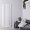 Revive - White Vertical Double-Panel Designer Radiator - 63" x 23.25"
