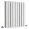 Delta - White Horizontal Double Slim-Panel Designer Radiator - 25" x 24.75"