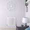 Delta - White Horizontal Double Slim-Panel Designer Radiator - 25" x 24.75"