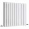 Delta - White Horizontal Double Slim-Panel Designer Radiator - 25" x 33"