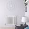 Delta - White Horizontal Double Slim-Panel Designer Radiator - 25" x 33"