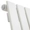 Delta - White Horizontal Single Slim-Panel Designer Radiator - 25" x 24.75"