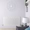 Delta - White Horizontal Single Slim-Panel Designer Radiator - 25" x 46.75"