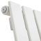 Delta - White Vertical Single Slim-Panel Designer Radiator - 63" x 22"