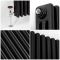 Regent - Black Vertical Column Traditional Cast-Iron Style Radiator - Multiple Sizes Available