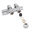 Hudson Reed Chrome Manual Straight H-Block Radiator Valve