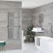 Arno - Chrome Hydronic Bar On Bar Towel Warmer - 46 7/8” x 23 5/8”