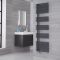 Iseo - Anthracite Hydronic Designer Towel Warmer - 67" x 19.75"