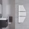 Lazio - Mineral White Hydronic Designer Towel Warmer - 43.25" x 19"