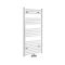 Neva - White Hydronic Central Connection Flat Towel Warmer - 46 3/4” x 19 5/8”