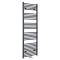 Neva - Anthracite Hydronic Central Connection Flat Towel Warmer - 70 1/4” x 19 5/8”