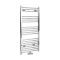 Neva - Chrome Hydronic Central Connection Flat Towel Warmer - 46 3/4” x 23 5/8”