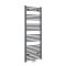 Neva - Anthracite Hydronic Central Connection Flat Towel Warmer - 63” x 23 5/8”