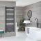 Neva - Anthracite Hydronic Central Connection Flat Towel Warmer - 63” x 23 5/8”