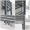Neva - Anthracite Hydronic Central Connection Flat Towel Warmer - 70 1/4” x 23 5/8”