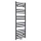 Neva - Anthracite Hydronic Central Connection Flat Towel Warmer - 70 1/4” x 23 5/8”