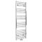 Neva - Chrome Hydronic Central Connection Flat Towel Warmer - 70 1/4” x 23 5/8”