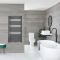 Neva Electric - Anthracite Flat Plug-In Towel Warmer - 46 3/4” x 19 5/8”