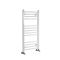 Ive - White Hydronic Curved Towel Warmer - 39 3/8” x 19 5/8”