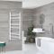 Ive - White Hydronic Curved Towel Warmer - 47 1/4” x 19 5/8”