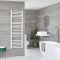 Ive - White Hydronic Curved Towel Warmer - 63" x 19 5/8”
