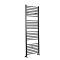 Nox - Matt Black Hydronic Flat Towel Warmer - 70 7/8” x 19 5/8”