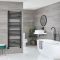 Nox - Matt Black Hydronic Flat Towel Warmer - 63” x 23 5/8”