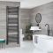 Nox - Matt Black Hydronic Flat Towel Warmer - 70 7/8” x 23 5/8”