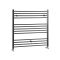Nox - Matt Black Hydronic Flat Towel Warmer - 39 3/8” x 39 3/8”