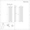 Sloane - Light Gray Double Flat Panel Vertical Designer Radiator - 70" x 18.5"