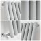 Savy - Silver Vertical Single-Panel Designer Radiator - 63" x 14"