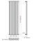 Savy - White Vertical Single-Panel Designer Radiator - 70" x 18.5"