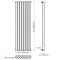 Savy - Anthracite Vertical Single-Panel Designer Radiator - 63" x 18.5"