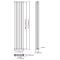 Edifice - Anthracite Vertical Double-Panel Designer Radiator - 70" x 11"