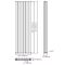 Edifice - Anthracite Vertical Double-Panel Designer Radiator - 70" x 16.5"