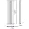 Edifice - White Vertical Double-Panel Designer Radiator - 70" x 16.5"