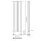 Revive Plus - Anthracite Vertical Double-Panel Designer Radiator - 78.75" x 14"