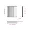 Sloane - Anthracite Horizontal Single Flat-Panel Designer Radiator - 25" x 23.5"