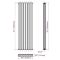 Sloane - Anthracite Vertical Double Flat-Panel Designer Radiator - 63" x 18.5"