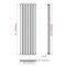 Sloane - Anthracite Vertical Single Flat-Panel Designer Radiator - 63" x 18.5"