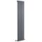 Sloane - Anthracite Vertical Single Flat-Panel Designer Radiator - 70" x 14"