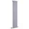 Sloane - Silver Vertical Single Flat-Panel Designer Radiator - 63" x 14"