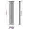 Sloane - White Vertical Double Flat-Panel Designer Radiator - 63" x 14"