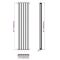 Sloane - Black Vertical Double Flat-Panel Designer Radiator - 63" x 14"